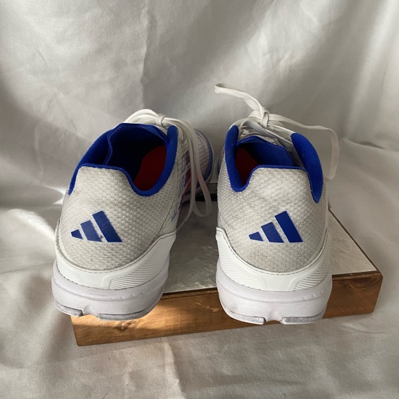 Adidas Soccer F50 League TF Unisex Fiberskin/Sprintgrid White Red Blue Sz 6.5 - Picture 3 of 9